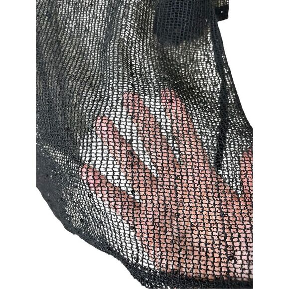 Jordan Taylor Y2K Black Sequin Sheer Swim Cover Size M - Picture 5 of 8